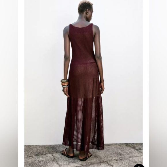 Zara Ribbed Knit Maxi Dress - Picture 4 of 7
